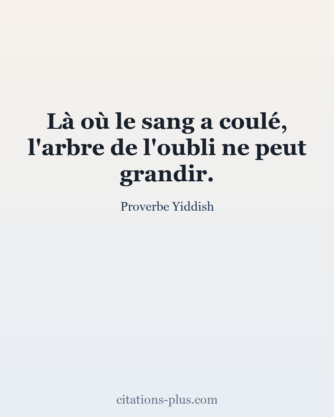 Carte Premium clair — Proverbe Yiddish