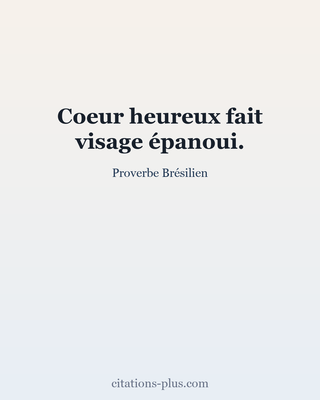 Carte Premium clair — Proverbe Brésilien
