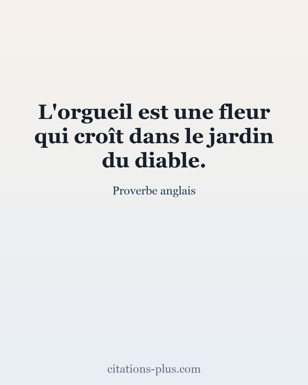 Carte Premium clair — Proverbe anglais