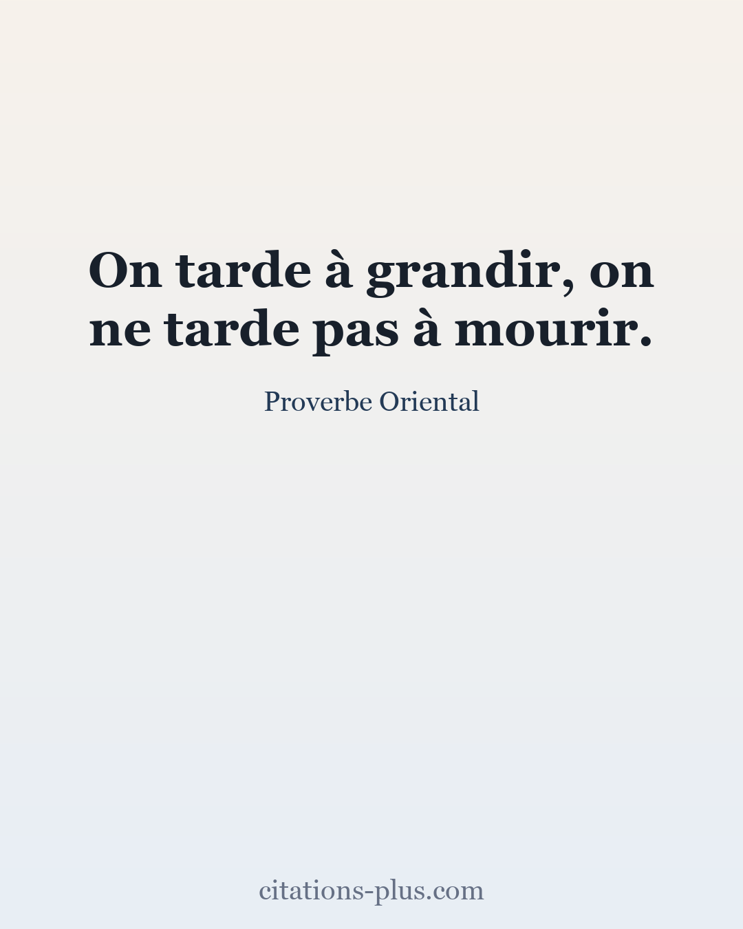Carte Premium clair — Proverbes orientaux