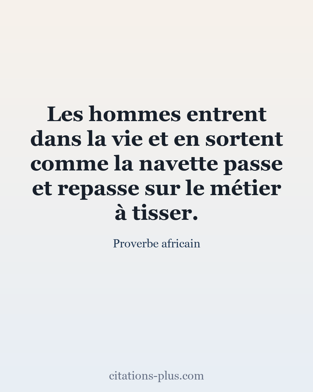 Carte Premium clair — Proverbe africain