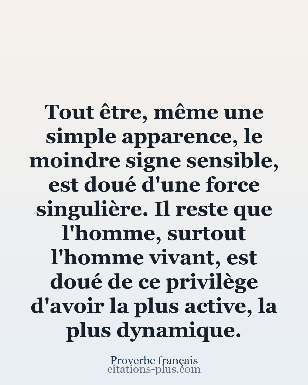Carte Premium clair — Proverbe français