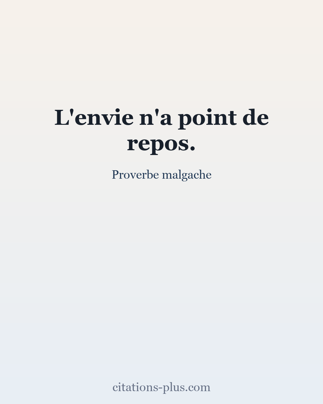 Carte Premium clair — Proverbe malgache