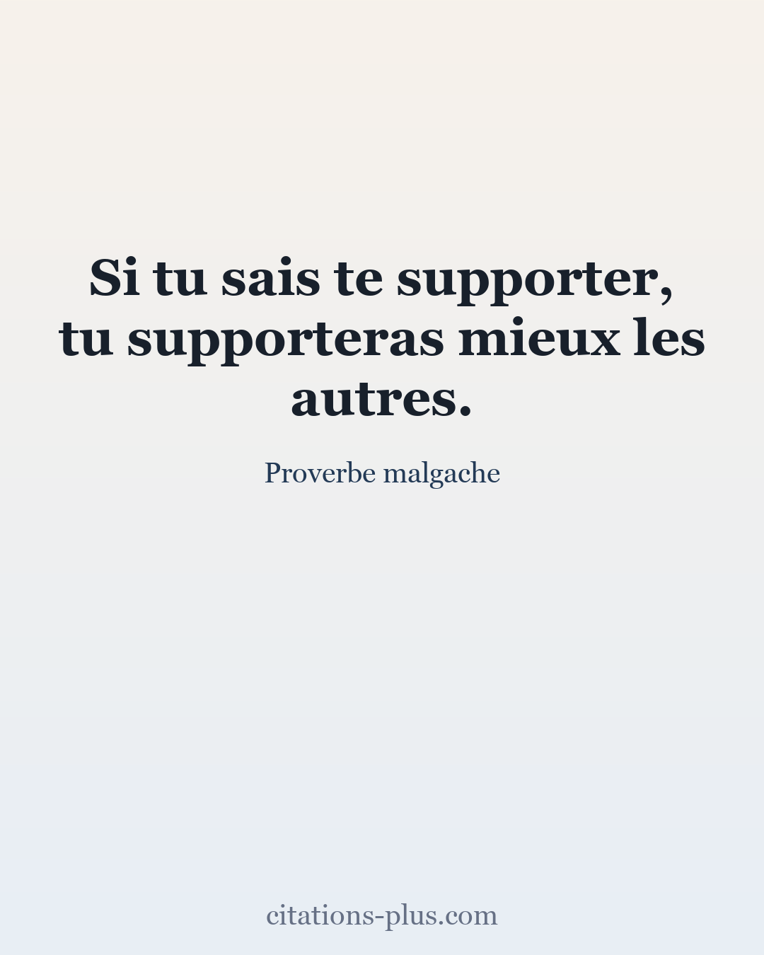 Carte Premium clair — Proverbe malgache