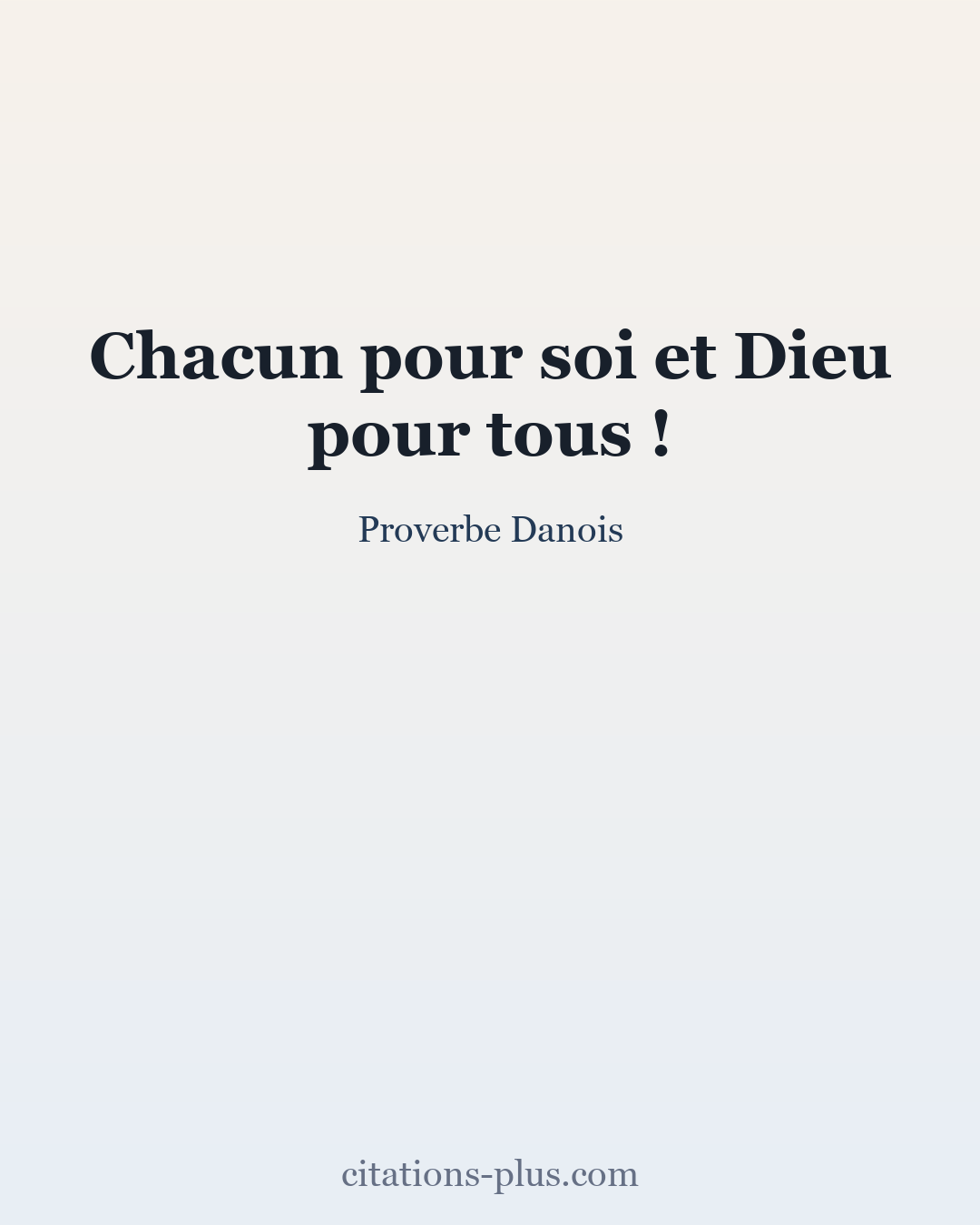 Carte Premium clair — Proverbe Danois