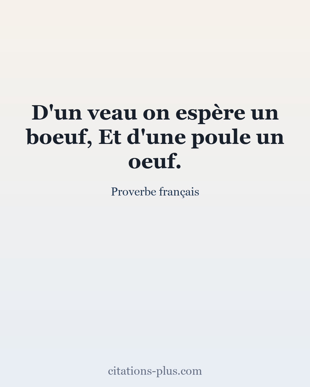 Carte Premium clair — Proverbe français