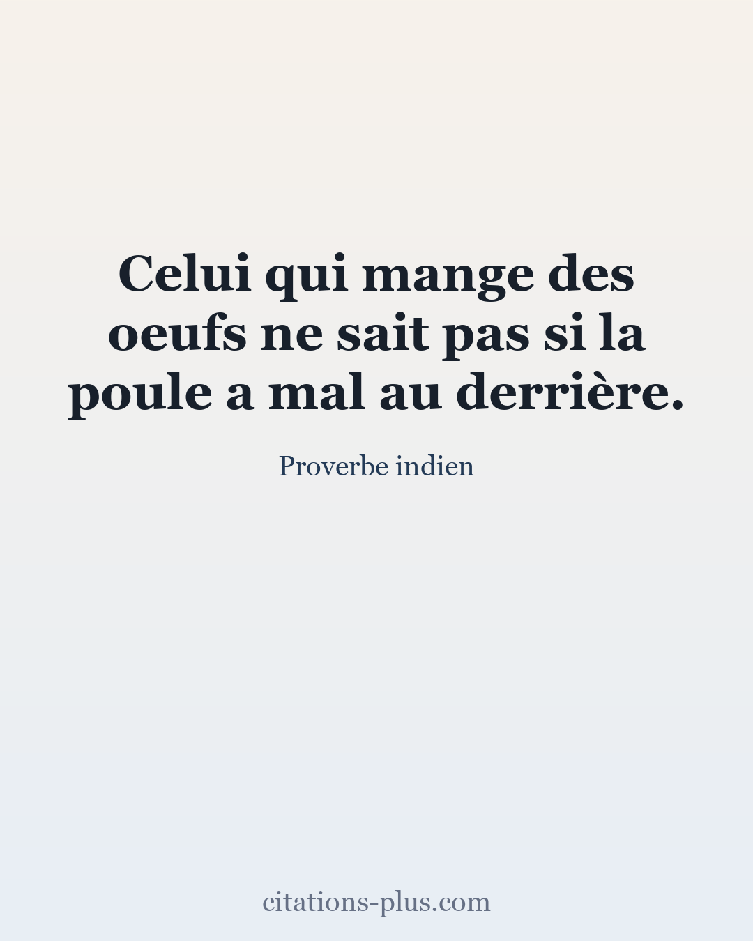 Carte Premium clair — Proverbe indien
