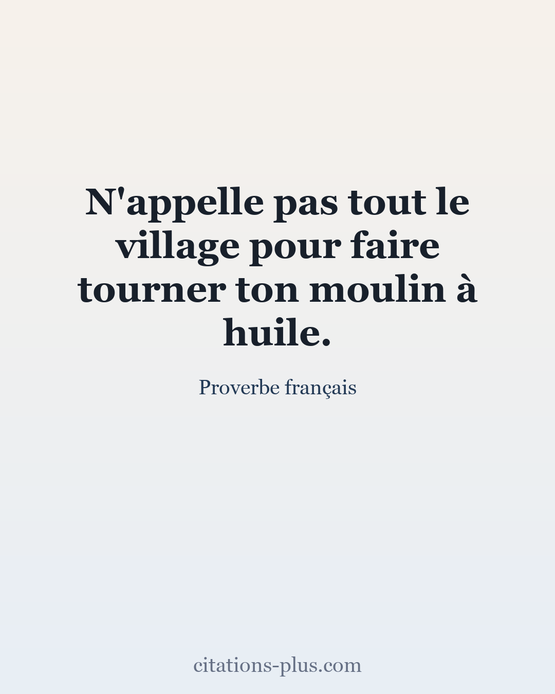Carte Premium clair — Proverbe français