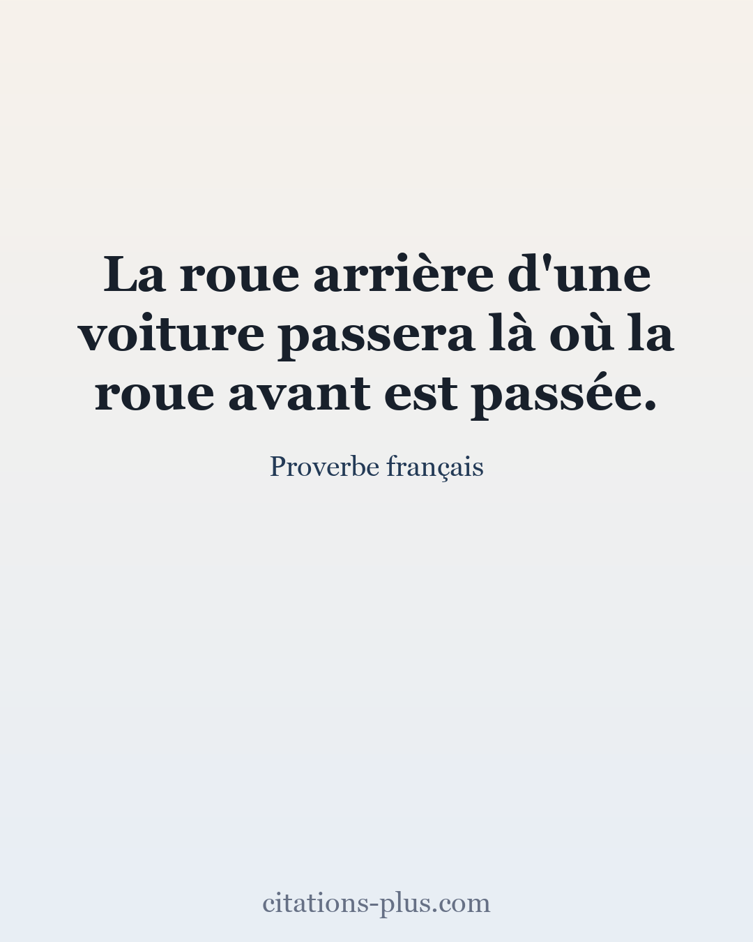 Carte Premium clair — Proverbe français