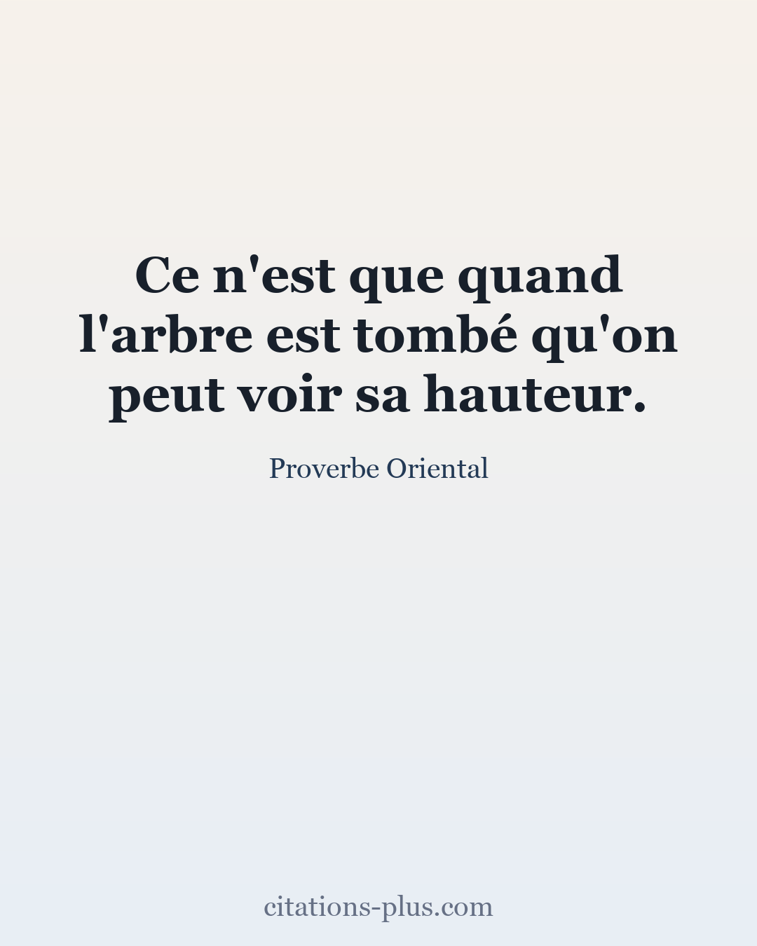 Carte Premium clair — Proverbes orientaux