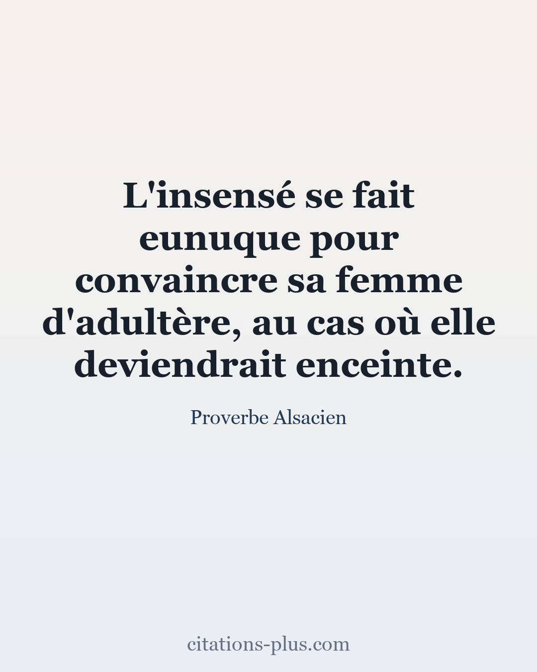Carte Premium clair — Proverbe Alsacien