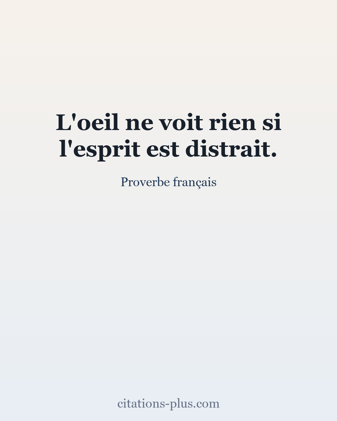 Carte Premium clair — Proverbe français