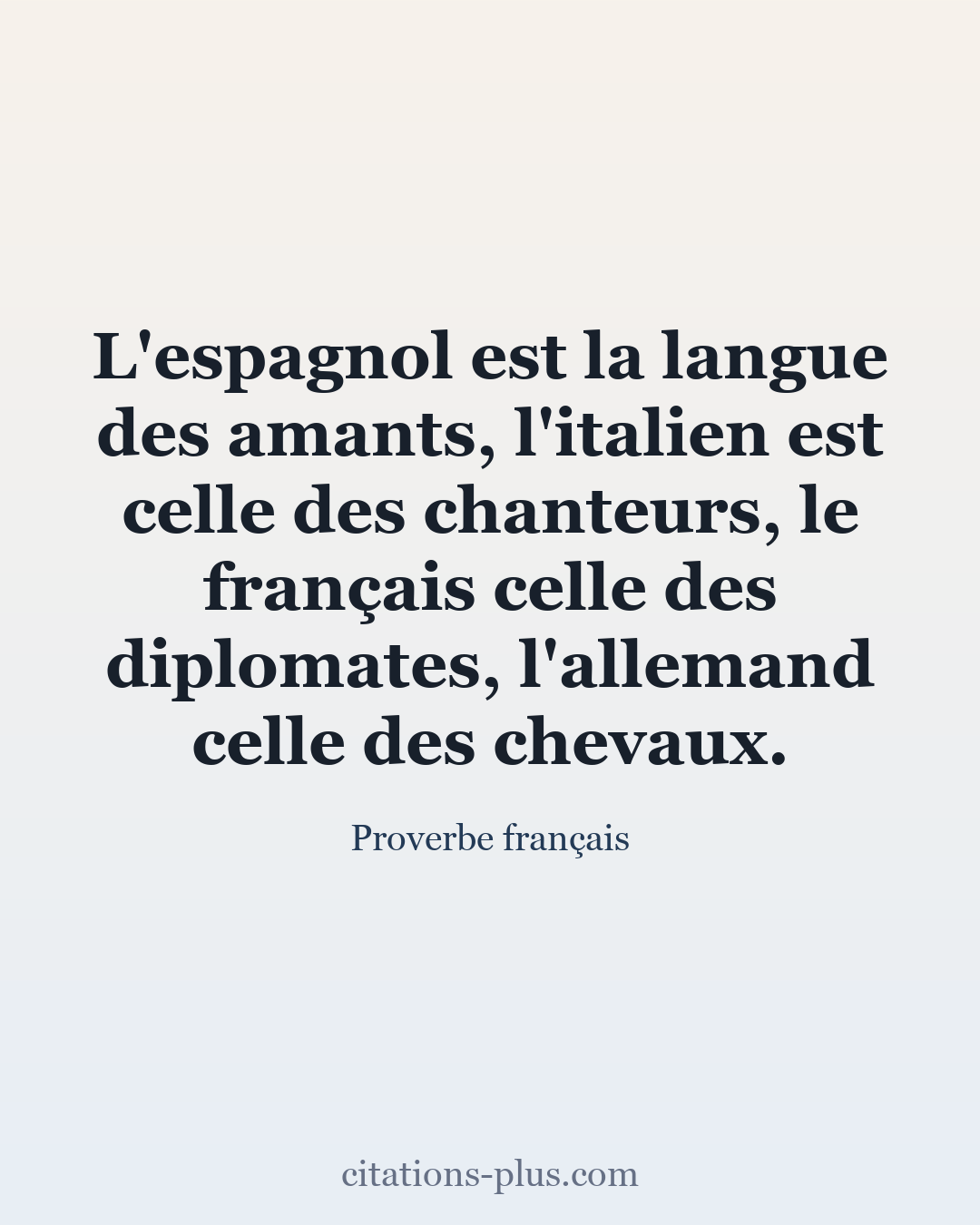 Carte Premium clair — Proverbe français