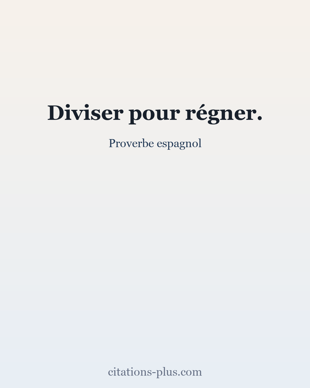 Carte Premium clair — Proverbe espagnol