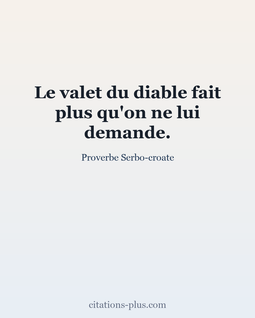 Carte Premium clair — Proverbe Serbo-croate
