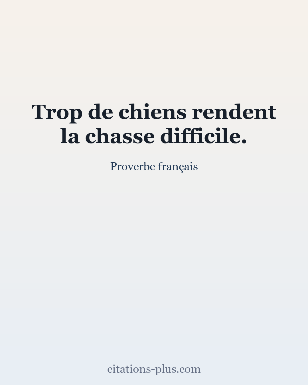 Carte Premium clair — Proverbe français