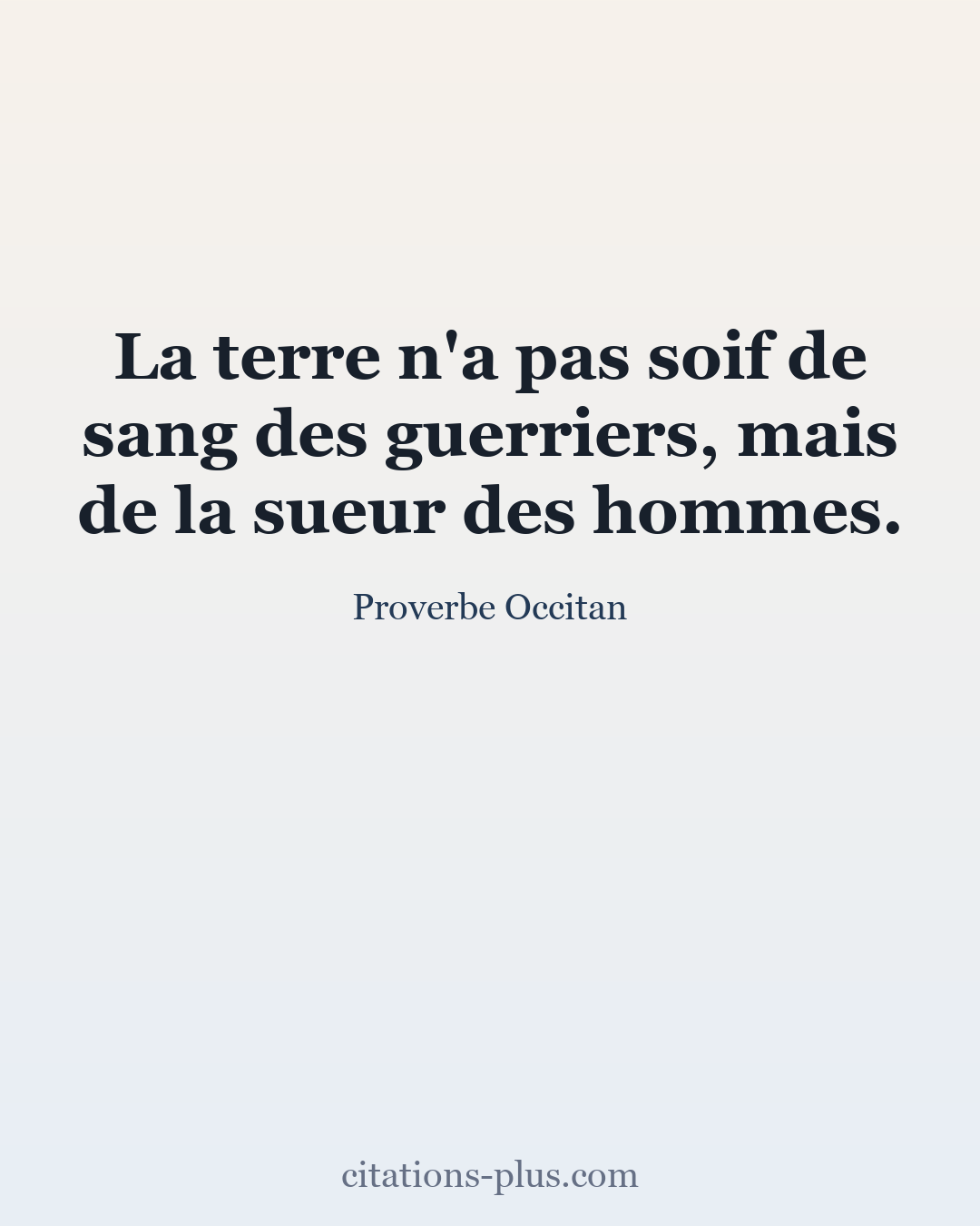 Carte Premium clair — Proverbe Occitan