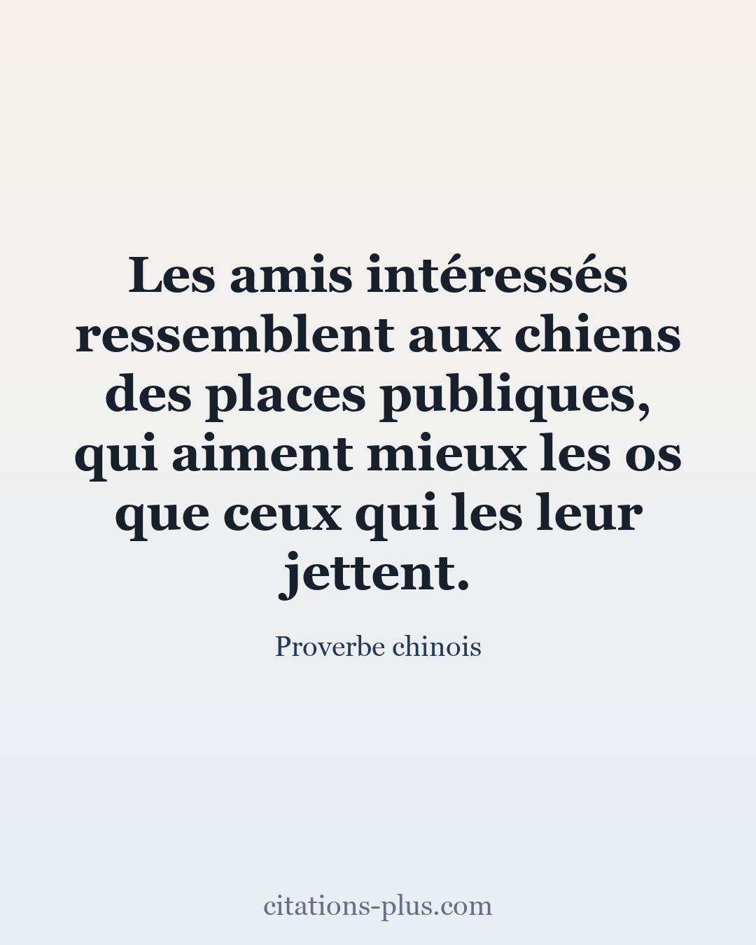 Carte Premium clair — Proverbe chinois