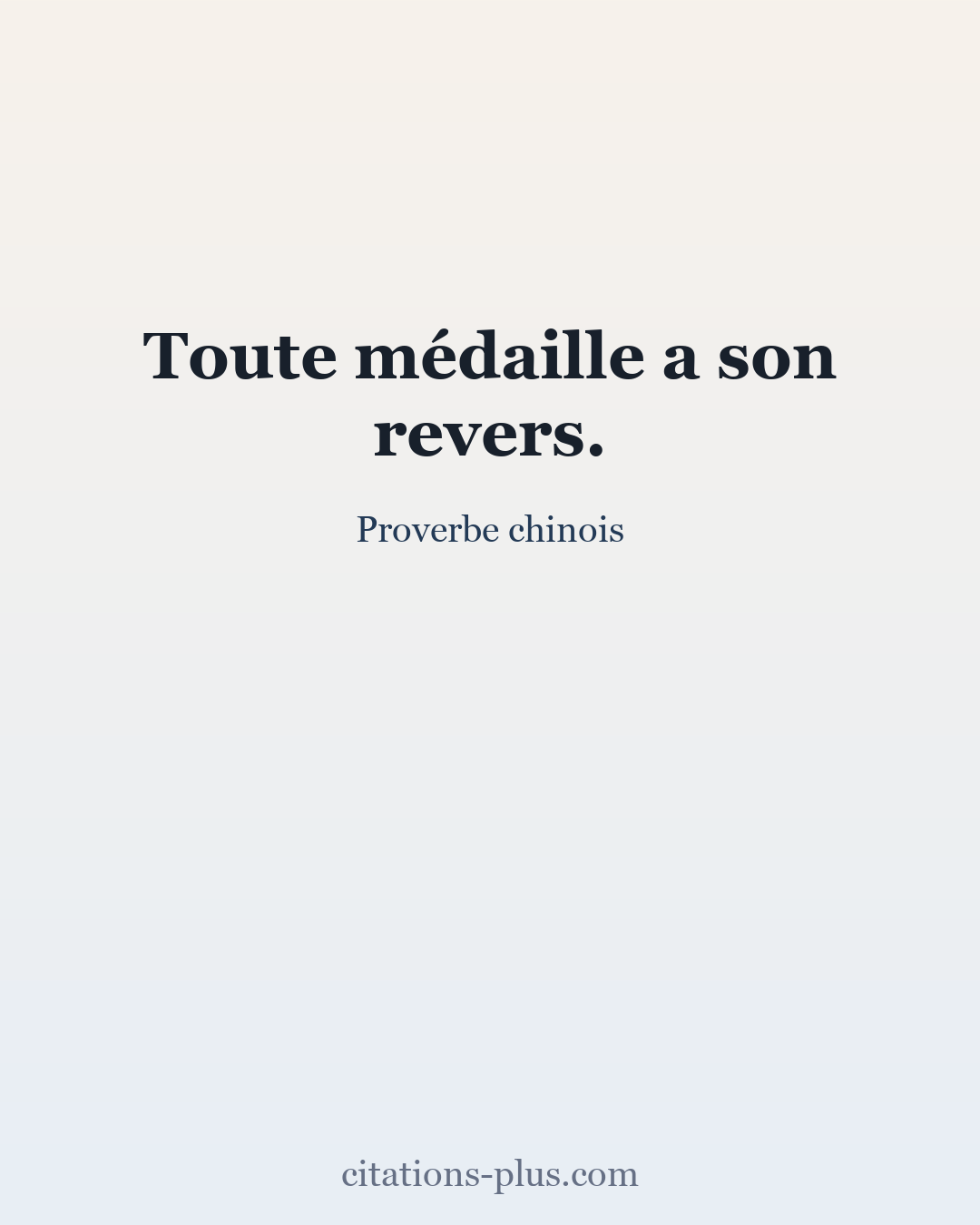 Carte Premium clair — Proverbe chinois