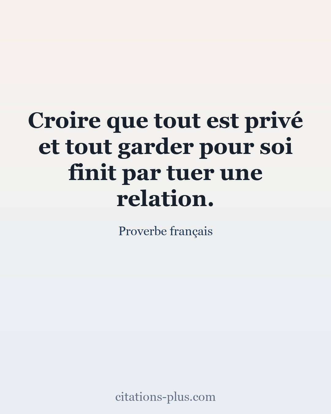 Carte Premium clair — Proverbe français