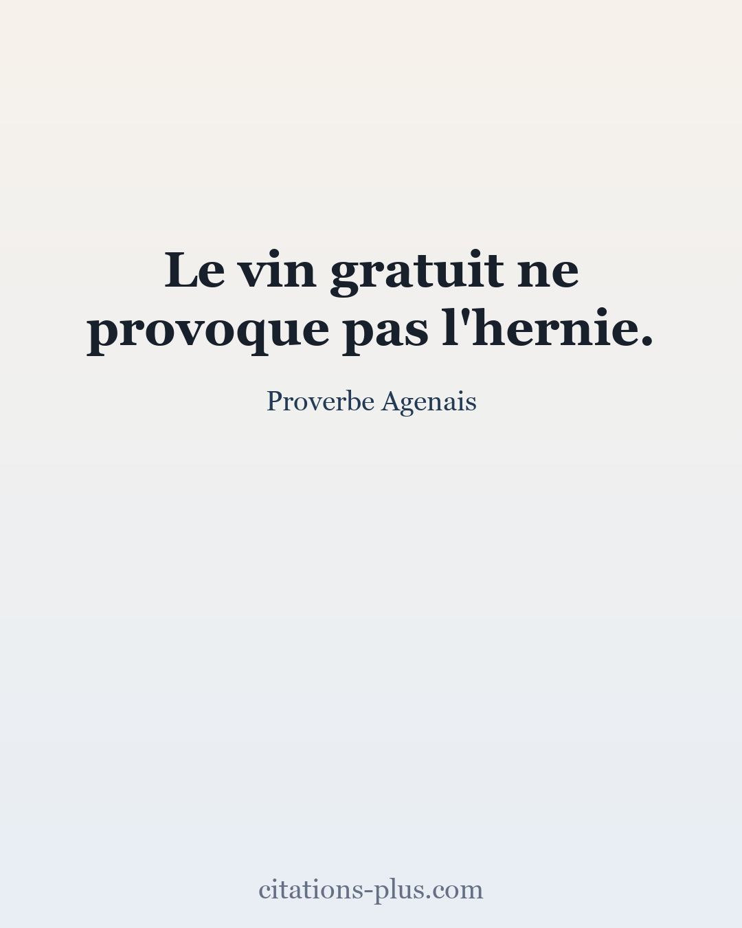 Carte Premium clair — Proverbe Agenais