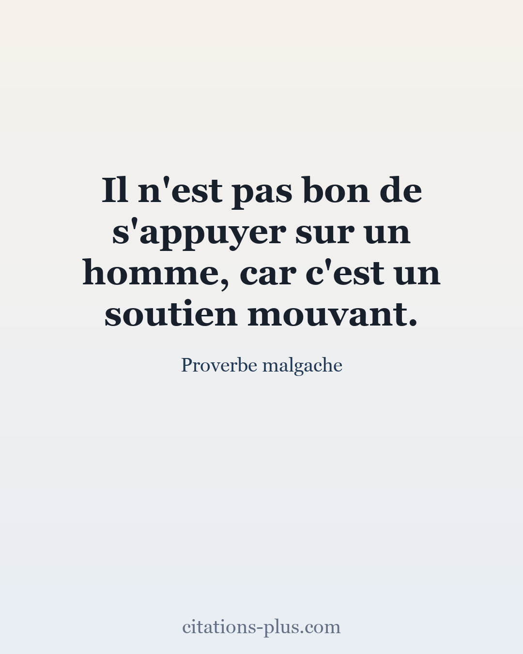 Carte Premium clair — Proverbe malgache