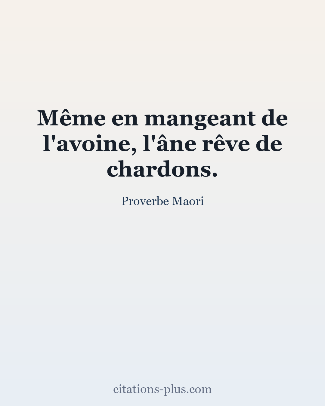 Carte Premium clair — Proverbe Maori