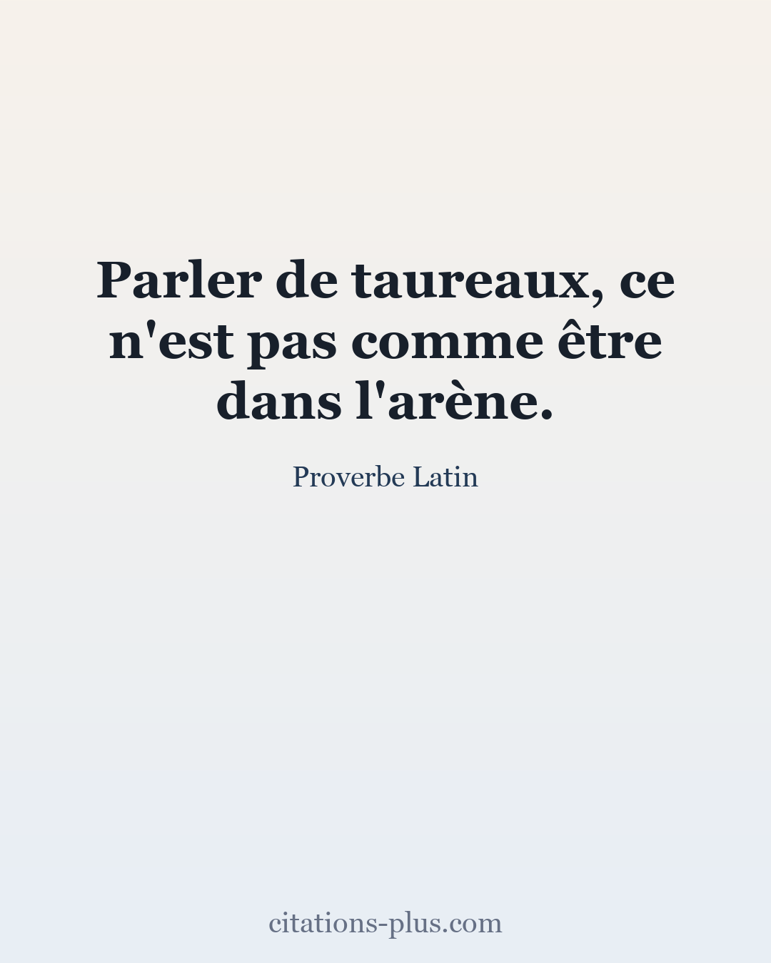 Carte Premium clair — Proverbe Latin