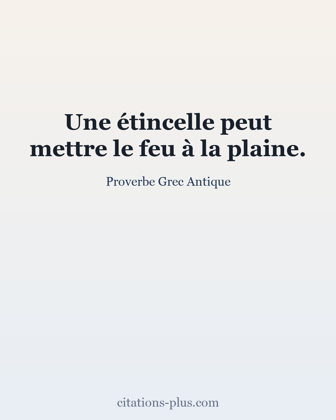 Carte Premium clair — Proverbe Grec Antique