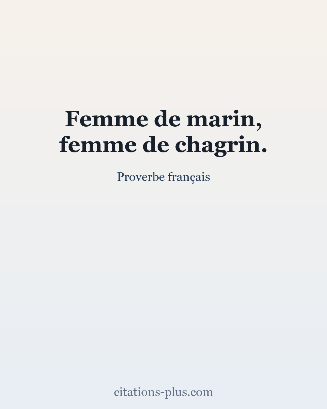 Carte Premium clair — Proverbe français