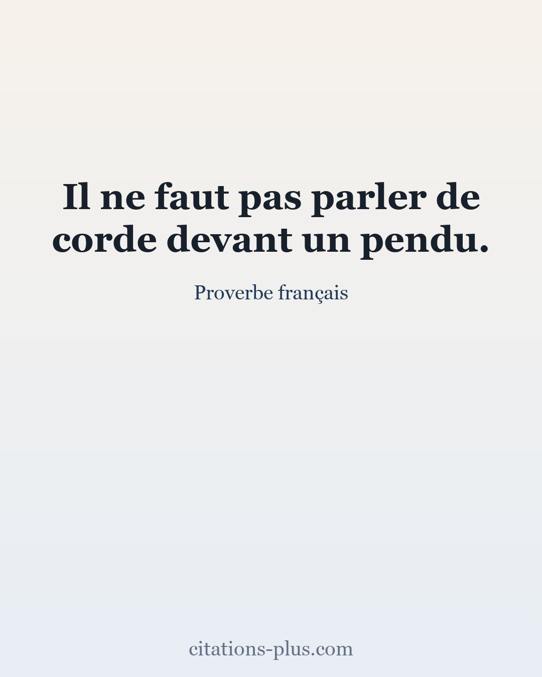Carte Premium clair — Proverbe français