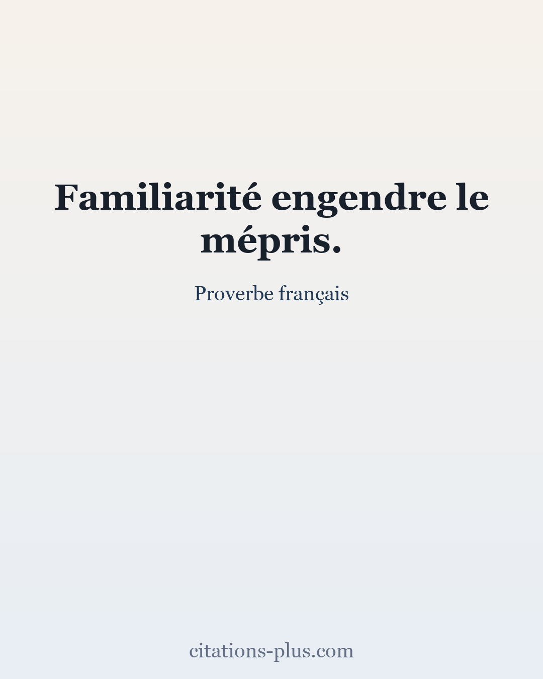 Carte Premium clair — Proverbe français