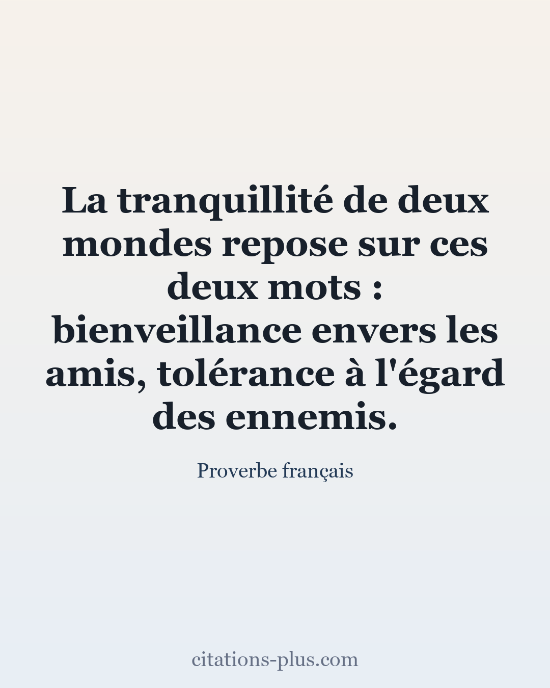 Carte Premium clair — Proverbe français