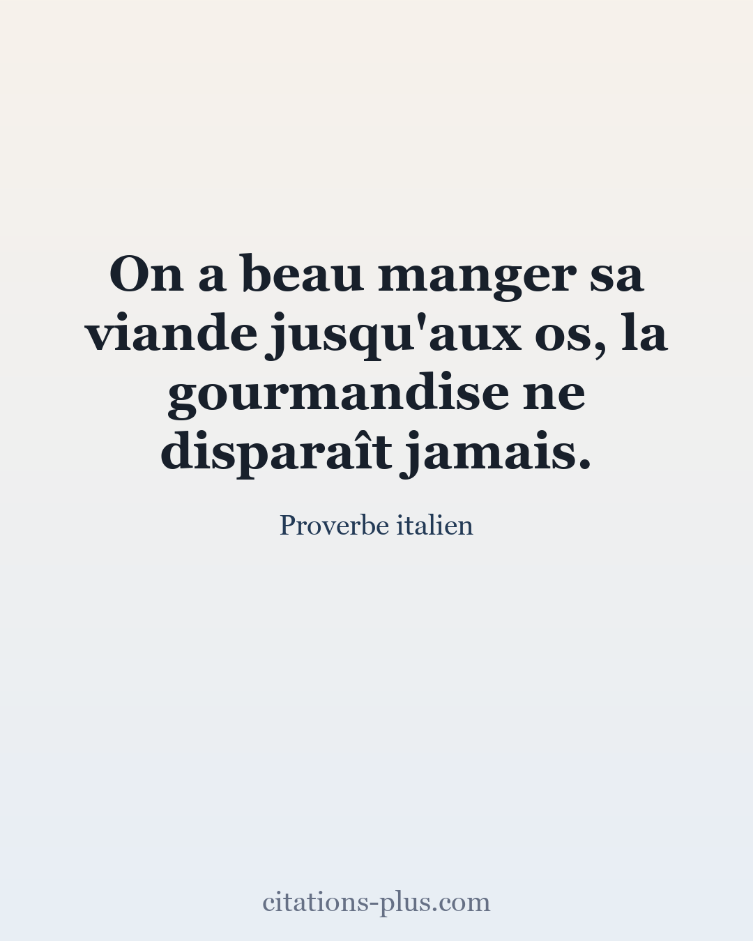 Carte Premium clair — Proverbe italien