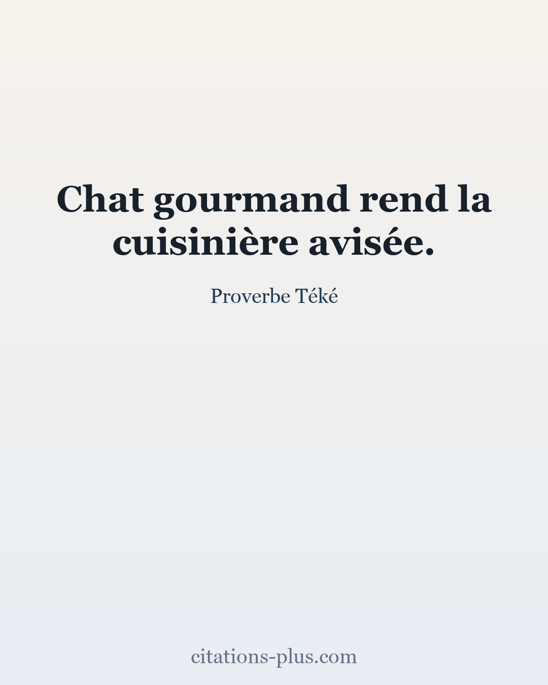 Carte Premium clair — Proverbe Téké
