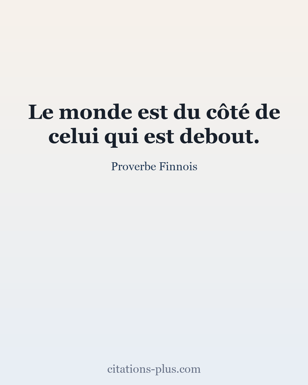 Carte Premium clair — Proverbe Finnois