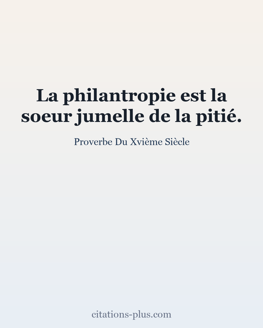 Carte Premium clair — Proverbe du XVIème Siècle