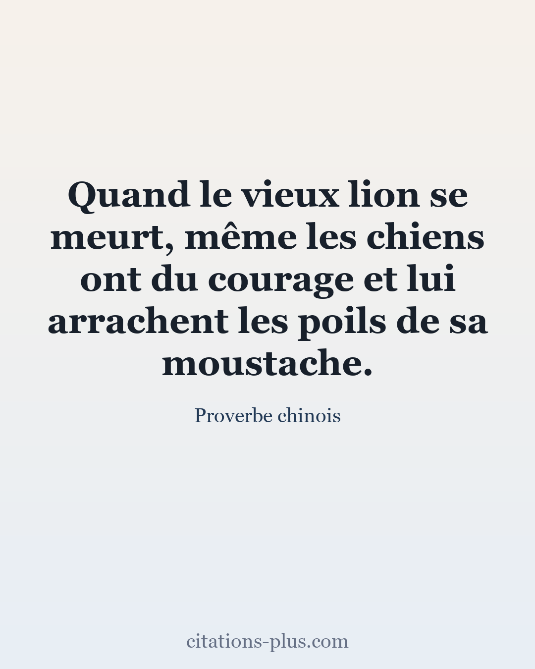 Carte Premium clair — Proverbe chinois
