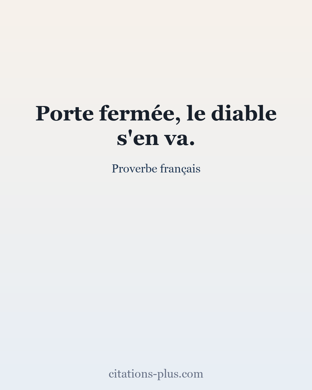 Carte Premium clair — Proverbe français