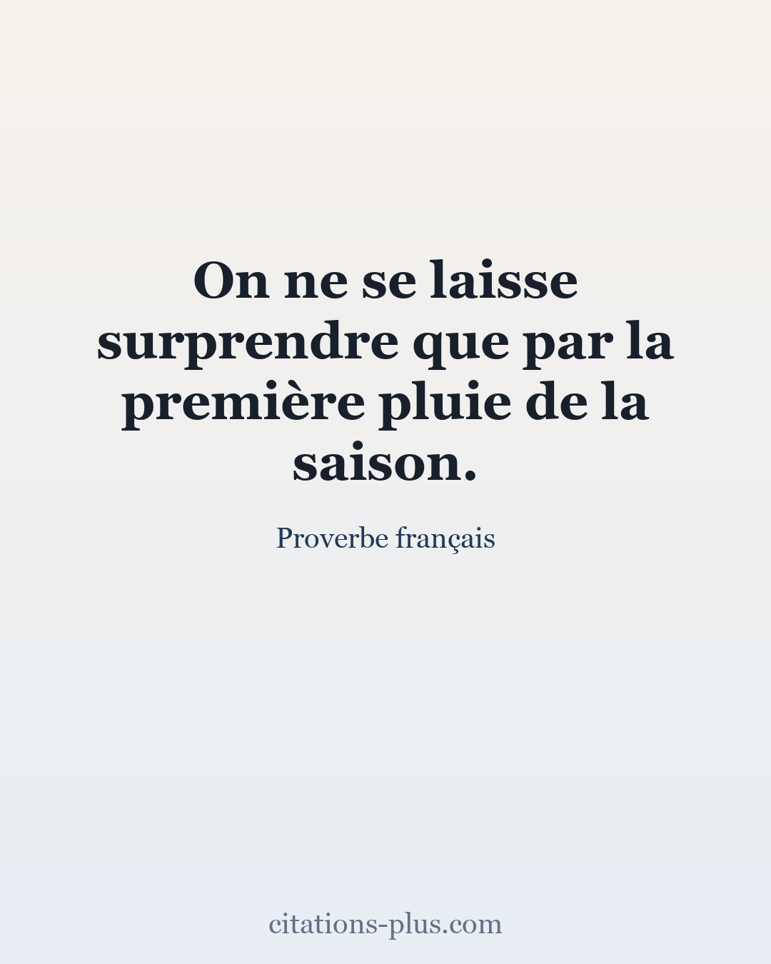 Carte Premium clair — Proverbe français