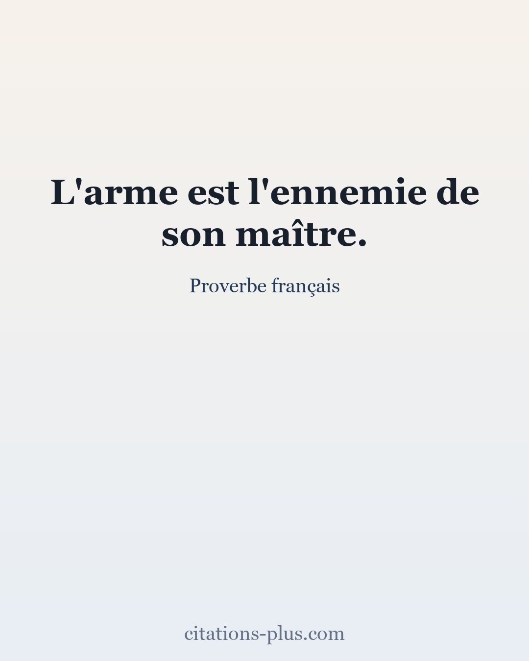 Carte Premium clair — Proverbe français