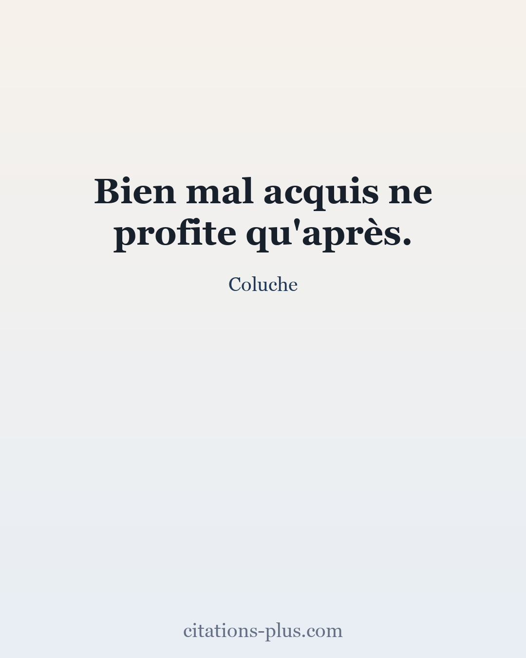 Carte Premium clair — Coluche