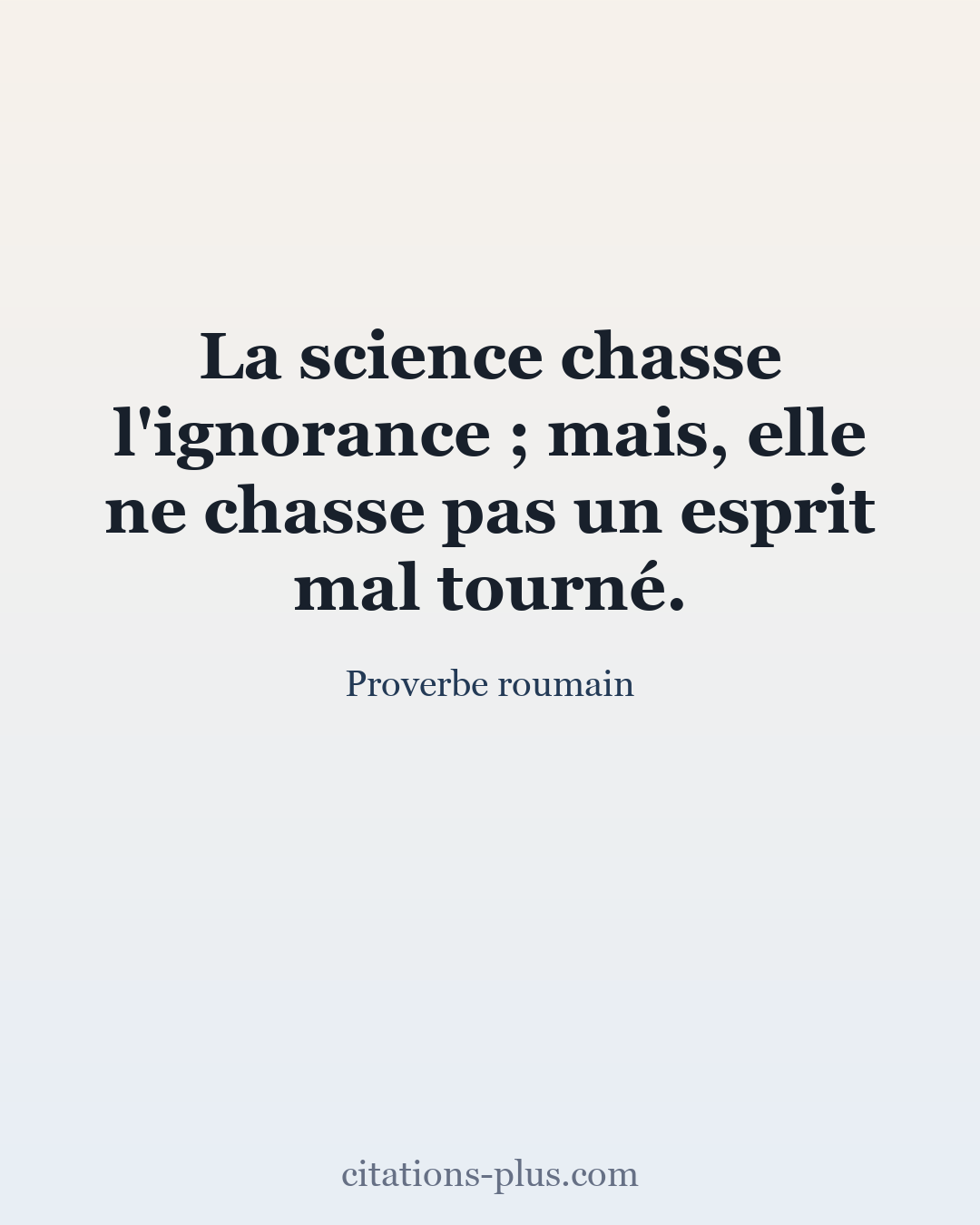 Carte Premium clair — Proverbe roumain