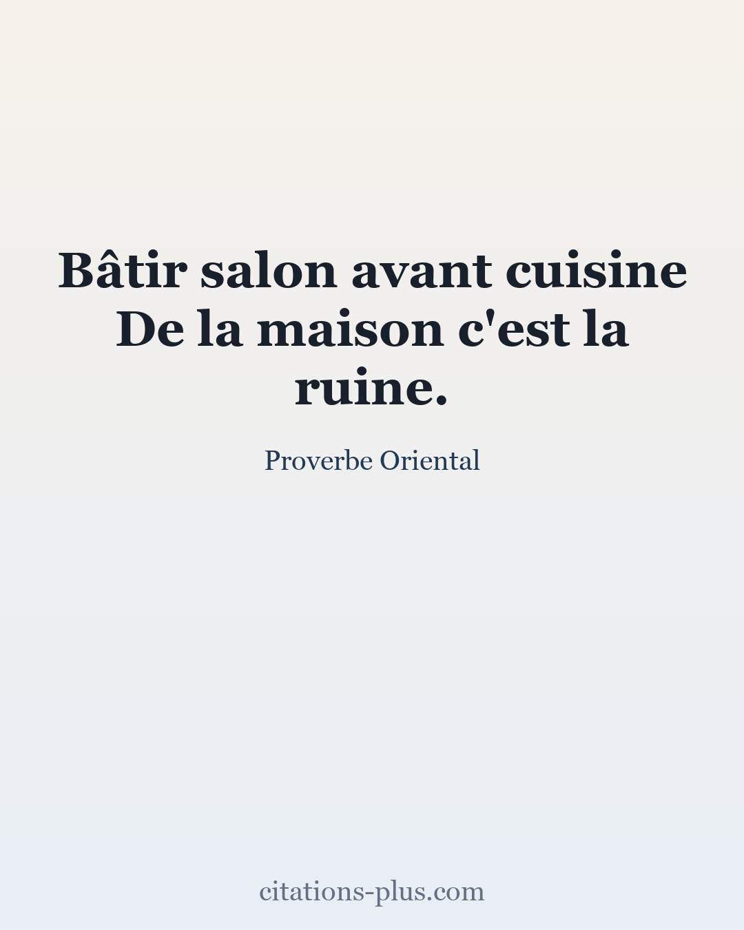 Carte Premium clair — Proverbes orientaux