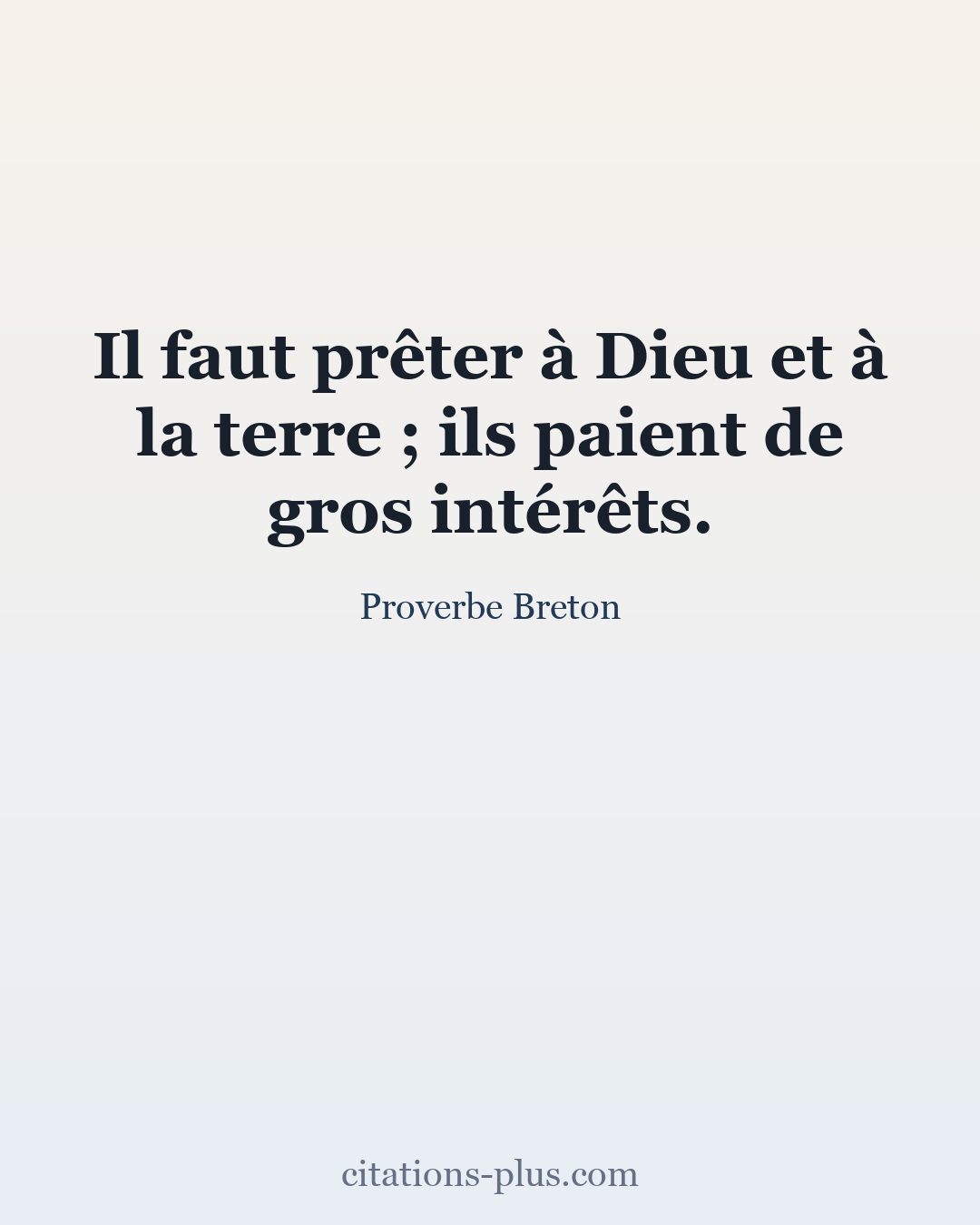 Carte Premium clair — Proverbe Breton