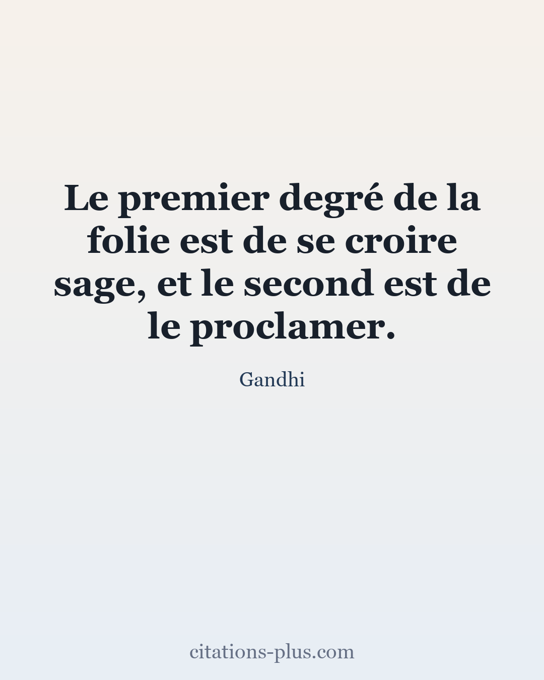 Carte Premium clair — Gandhi