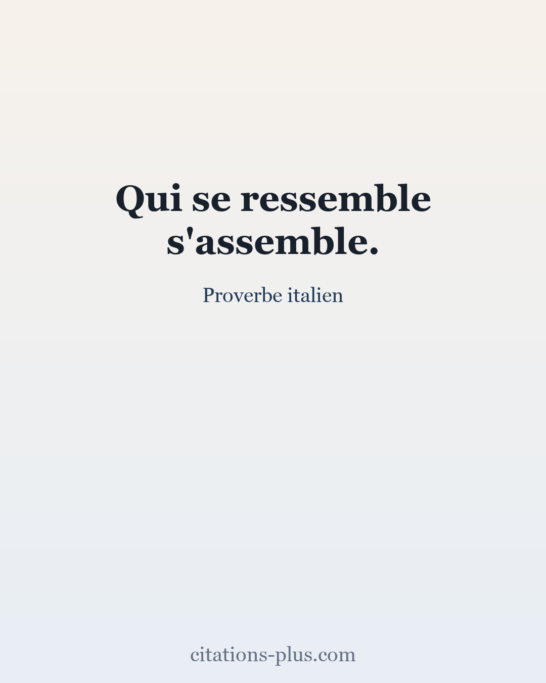 Carte Premium clair — Proverbe italien