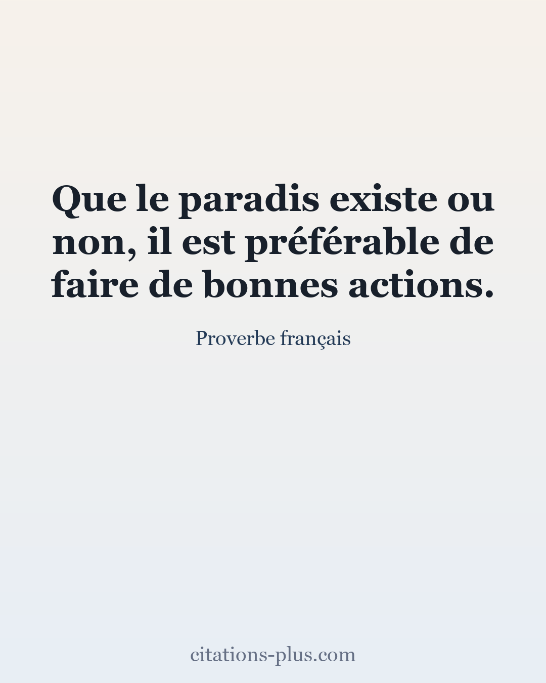 Carte Premium clair — Proverbe français