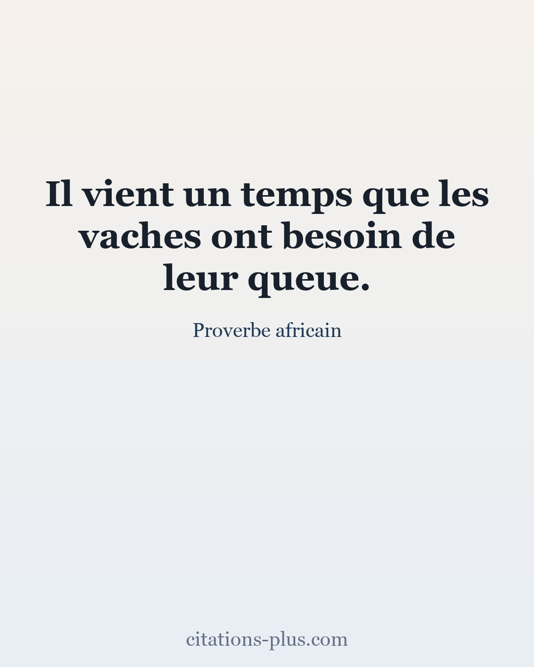 Carte Premium clair — Proverbe africain