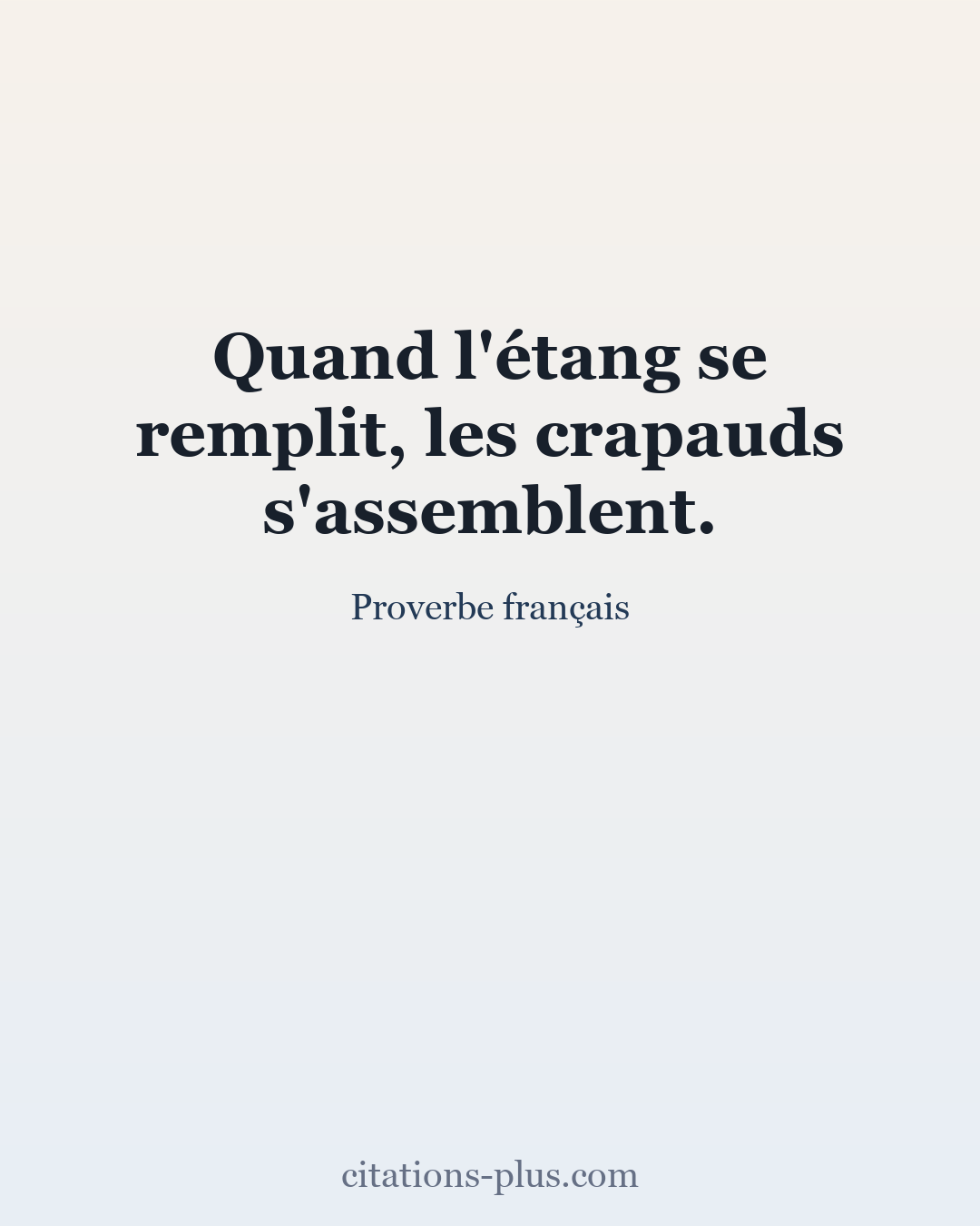 Carte Premium clair — Proverbe français